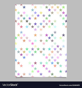 Multicolored star shape pattern background vector image