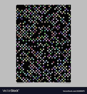 Multicolored star shape pattern background vector image