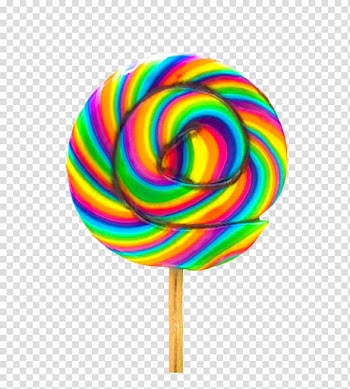 Multicolored striped popsicle, Lollipop Gummi candy Cotton candy Chocolate bar Liquorice, candy transparent background PNG clipart