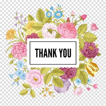 Multicolored thank you , Wedding invitation Flower Floral design , Thank word flowers transparent background PNG clipart