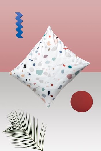 multicolored throw pillow art