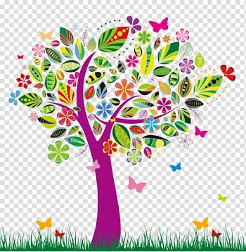 Multicolored tree illustration, Tree Color Flower , Colorful tree transparent background PNG clipart
