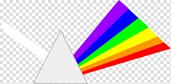 Multicolored triangle illustration, Light Prism Refraction Dispersion , prism transparent background PNG clipart