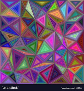 Multicolored triangle mosaic background design vector image