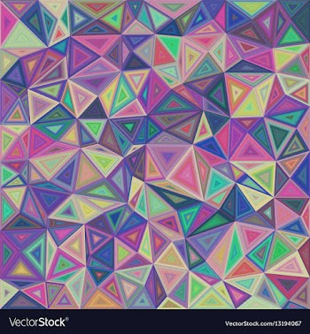 Multicolored triangle mosaic tile background vector image
