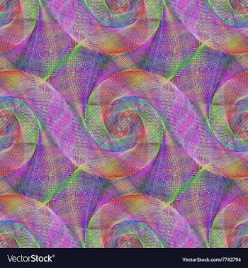 Multicolored wired abstract spiral pattern vector image
