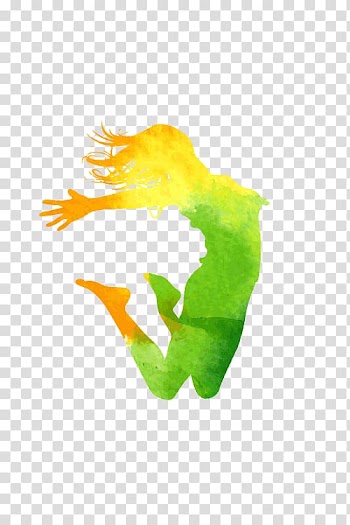 Multicolored woman illustration, Watercolor painting , zumba transparent background PNG clipart
