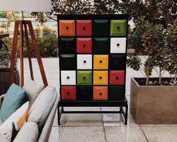 Multicolored Wooden Drawer   