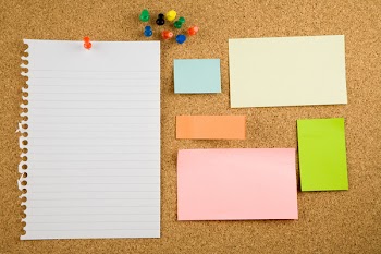 Multiple Blank messages on a corkboard