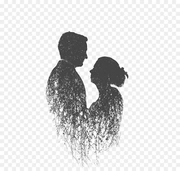 Multiple exposure couple Silhouette - Couple Silhouette 