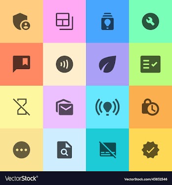 multiple minimal icons application ui ux