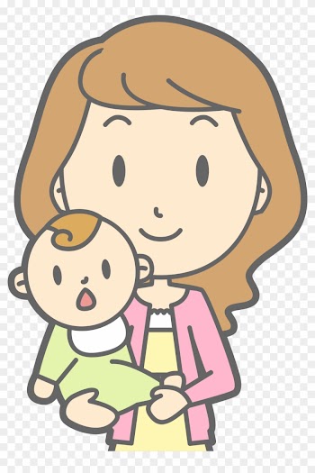 Mum With Infant - Mummy And Baby Clipart