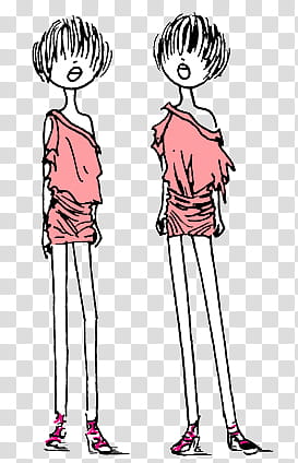 Munecas, animated woman in red shirt transparent background PNG clipart