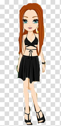 Munecas, standing female anime character illustration transparent background PNG clipart