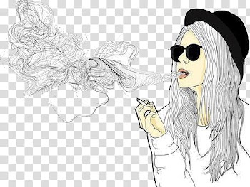 Munequitas s, woman smoking illustration transparent background PNG clipart