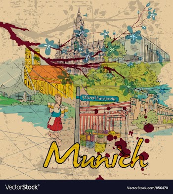 Munich doodles vector image