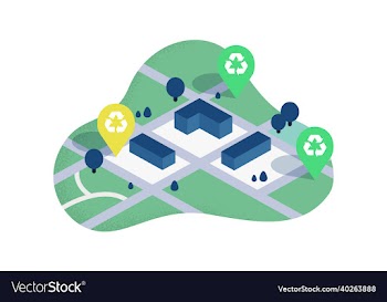 municipal recycling stations infographic