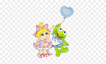 Muppet Babies Group, Baby Piggy &amp; Kermit Clipart - Png Peggy Muppets Baby