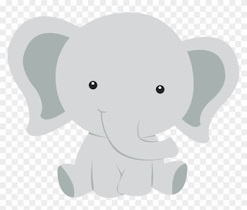 Mural Infantil - Baby Elephant For Baby Shower