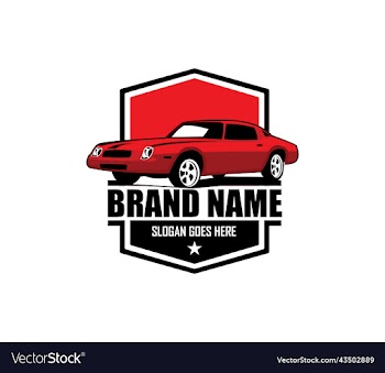 muscle car silhouette logo