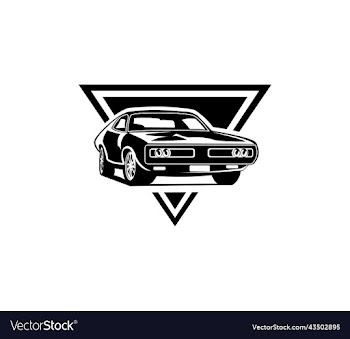 muscle car silhouette logo