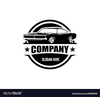muscle car silhouette logo