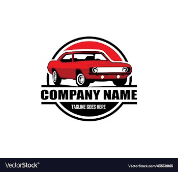 muscle car silhouette logo