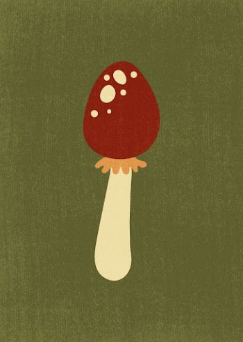 Mushroom clipart, aesthetic nature cartoon | Free Photo - rawpixel