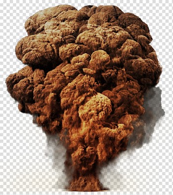 Mushroom cloud, brown smoke illustration transparent background PNG clipart