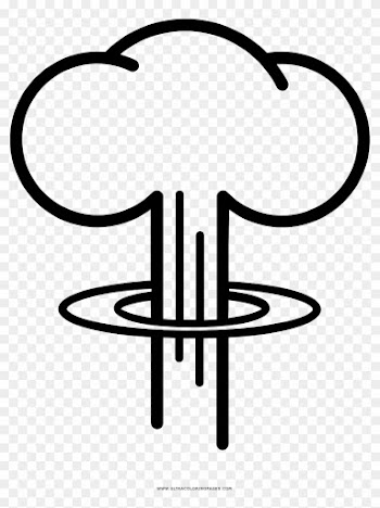 Mushroom Cloud Coloring Page - Geiser Para Dibujar