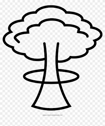 Mushroom Cloud Coloring Page - Mushroom Cloud