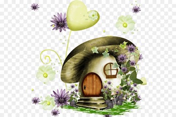Mushroom House Painting Art - mushroom house 