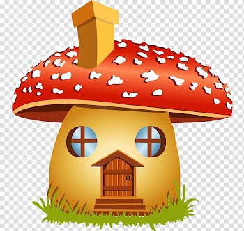 Mushroom house transparent background PNG clipart