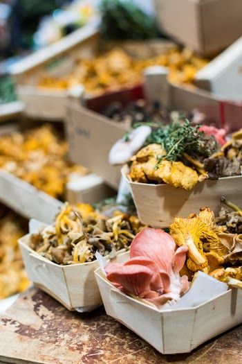 Mushrooms at farmers market 