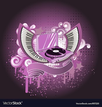 Music background vector image