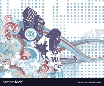 Music background vector image