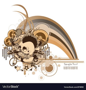 Music background vector image