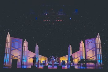 music band playing on stage