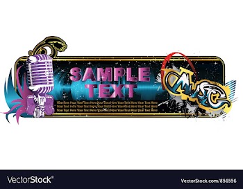 Music banner vector image