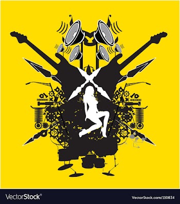 Music collage vector image