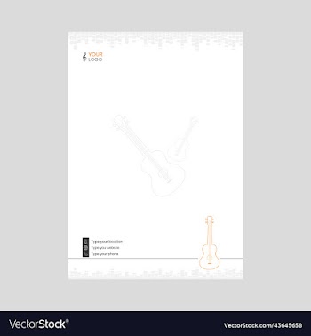 music company letterhead design template