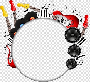 Music decorative frame transparent background PNG clipart