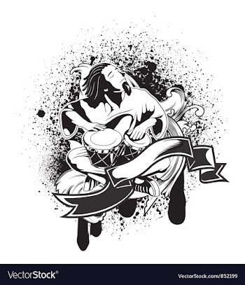 Music emblem vector image