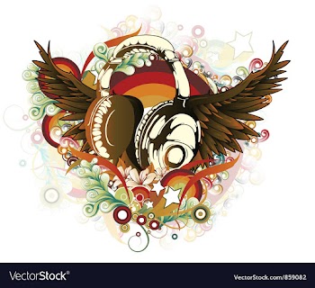 Music emblem vector image