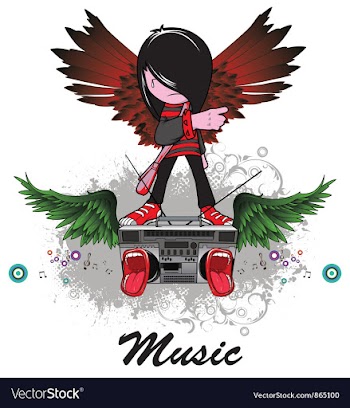 Music emblem vector image