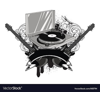 Music emblem vector image
