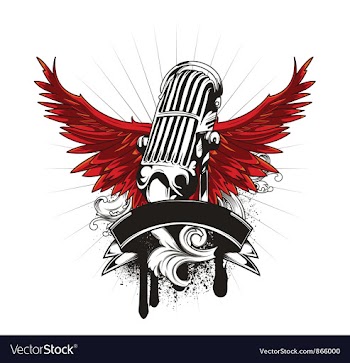 Music emblem vector image