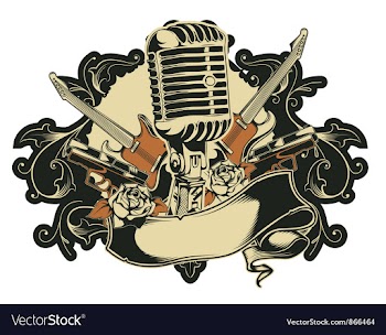 Music emblem vector image