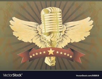Music emblem vector image