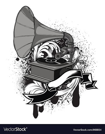 Music emblem vector image
